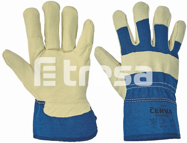 JAY, Manusi combinate din piele de porc si tesatura de bumbac [9]