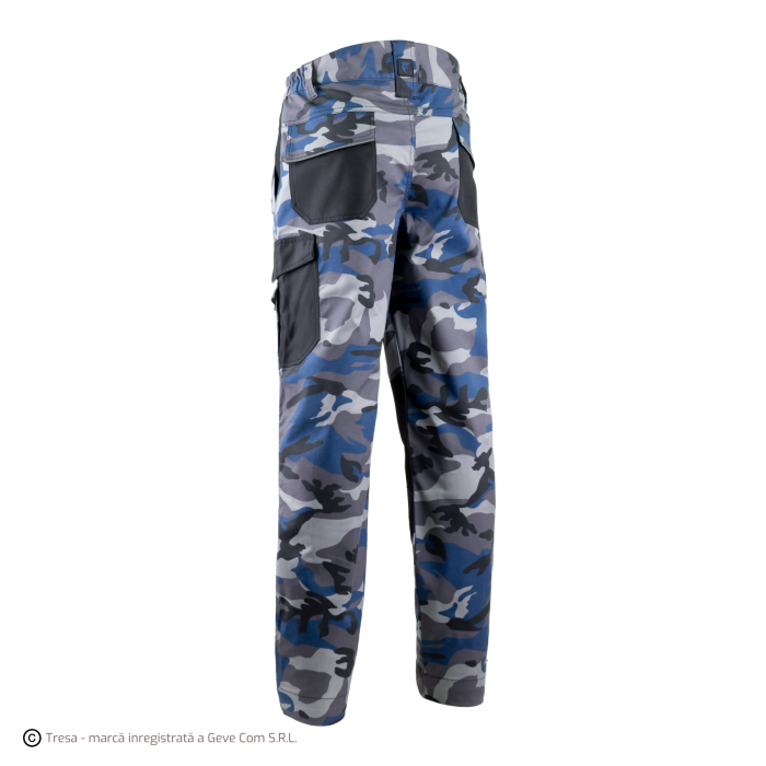 KAMMO, Pantaloni în talie din twill bumbac-poliester-elastan, întărituri Oxford, croială slim fit, 270 g/mp [2]