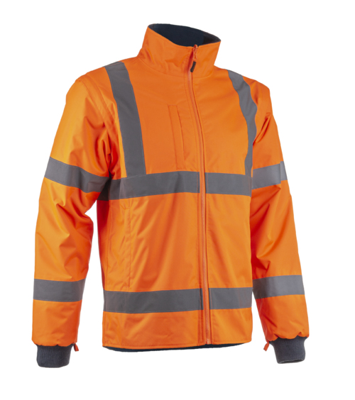 KAZAN 2 in 1, Jacheta HI-VIS multifunctională din poliester Oxford 300D, 280 g/mp, căptușeală termică 120 g/mp [3]