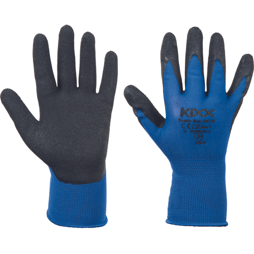 KIXX BEASTY BLUE Mănuși Nailon cu Latex Albastru [2]