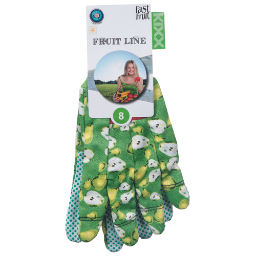 KIXX FAST FRUIT mănuși bumbac cu puncte PVC verde [2]
