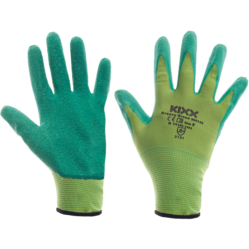 KIXX GROOVY GREEN - Mănuși Nailon cu Latex [2]