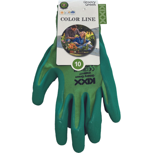 KIXX GROOVY GREEN - Mănuși Nailon cu Latex [4]