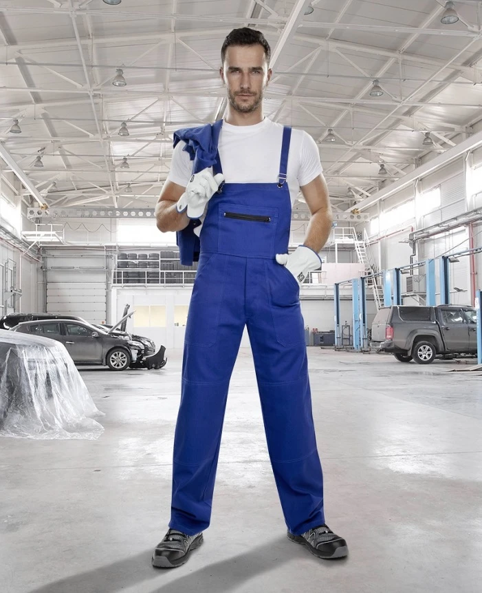 KLASIK, Pantaloni de lucru cu pieptar din bumbac, 245 g/mp [2]