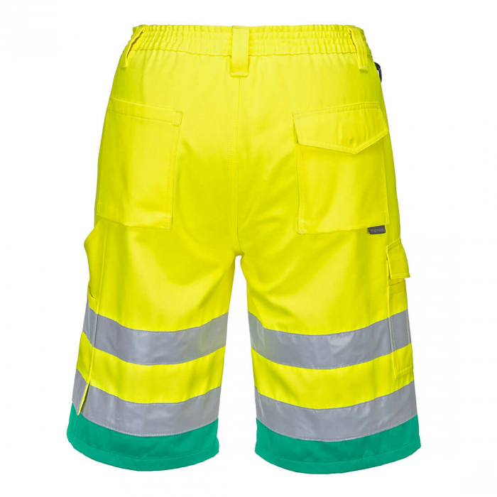 L043, Pantaloni în talie scurți HI-VIS din policoton, 190 g/mp [2]