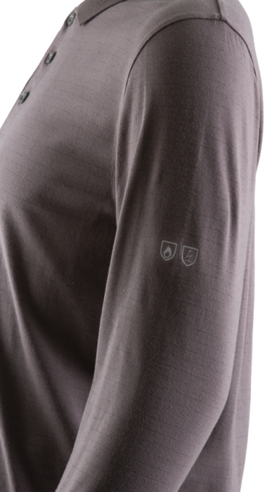 COVERGUARD LAURITS, Bluză polo cu mâneca lungă, ingnifugă și antistatică (ESD), din modacrilic. bumbac și fibră antistatică, 180 g/mp [6]