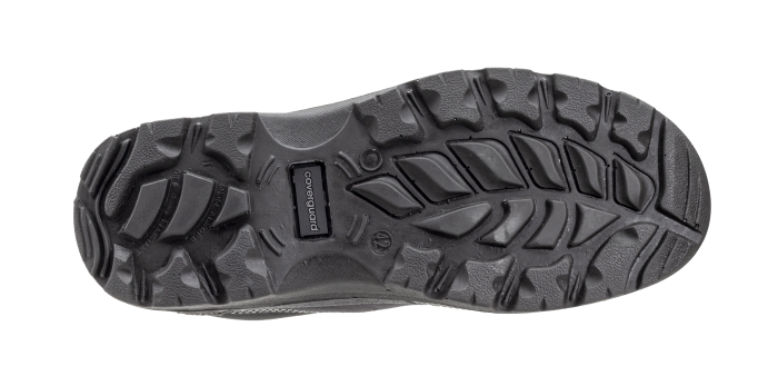 MANGANITE S1P, Pantofi de protecție din piele velur antracit microperforată, bombeu și lamelă oțel, talpă PU SRC antiderapantă, branț EVA cu inserție silicon [2]