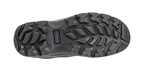 MANGANITE S1P, Pantofi de protecție din piele velur antracit microperforată, bombeu și lamelă oțel, talpă PU SRC antiderapantă, branț EVA cu inserție silicon [7]