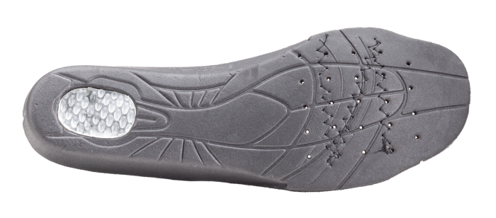 MANGANITE S1P, Pantofi de protecție din piele velur antracit microperforată, bombeu și lamelă oțel, talpă PU SRC antiderapantă, branț EVA cu inserție silicon [3]