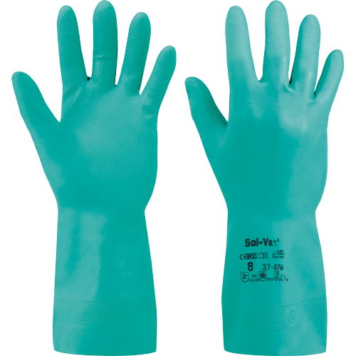 Mănuși antistatice nitril Ansell Sol-Vex 37-676 - 33 cm [2]