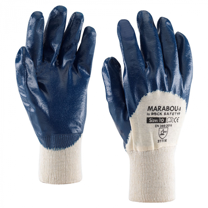 MARABOU, Mănuși de protecție din bumbac, imersate parțial in nitril [2]