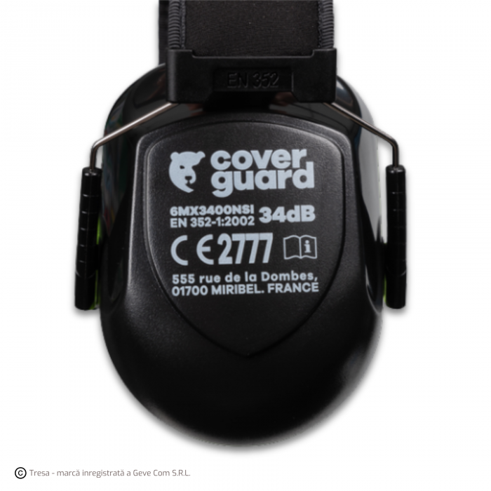 MAX340, Antifoane externe din ABS cu bandă de susținere ajustabilă, 34 dB, 261 grame​ [2]