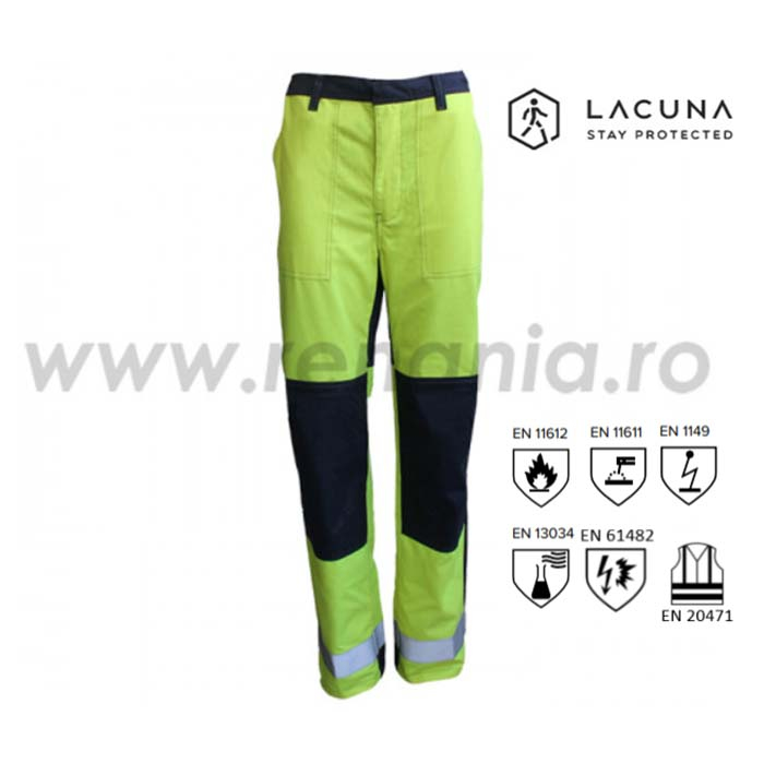 MERU, Pantaloni de protecție multi-risc în talie din țesătură Tecapro, 79% bumbac ignifug, 20% poliester și 1% fibră antistatică, 260 g/mp [2]