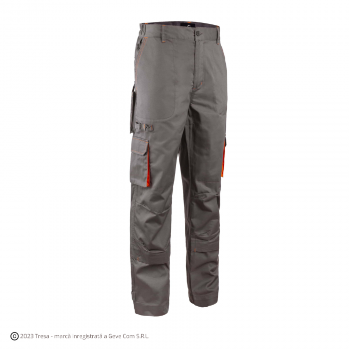 NAVY/PADDOCK II, Pantaloni în talie din twill bumbac-poliester, cu protecție pentru genunchi, 245 g/mp [5]