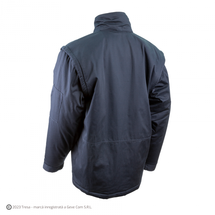 NAVY/PADDOCK II, Parka de iarnă cu glugă detașabilă, din twill bumbac-poliester, căptușeală 220 g/mp [2]
