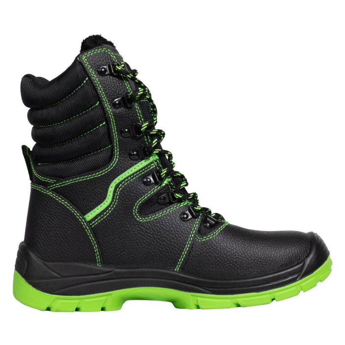 NEW JILIN S3 SR FO CI, Bocanci de protecție din piele naturală hidrofobizată, bombeu și lamelă metalică, căptușeală blană ecologică, talpă PU/PU antiderapantă. [2]