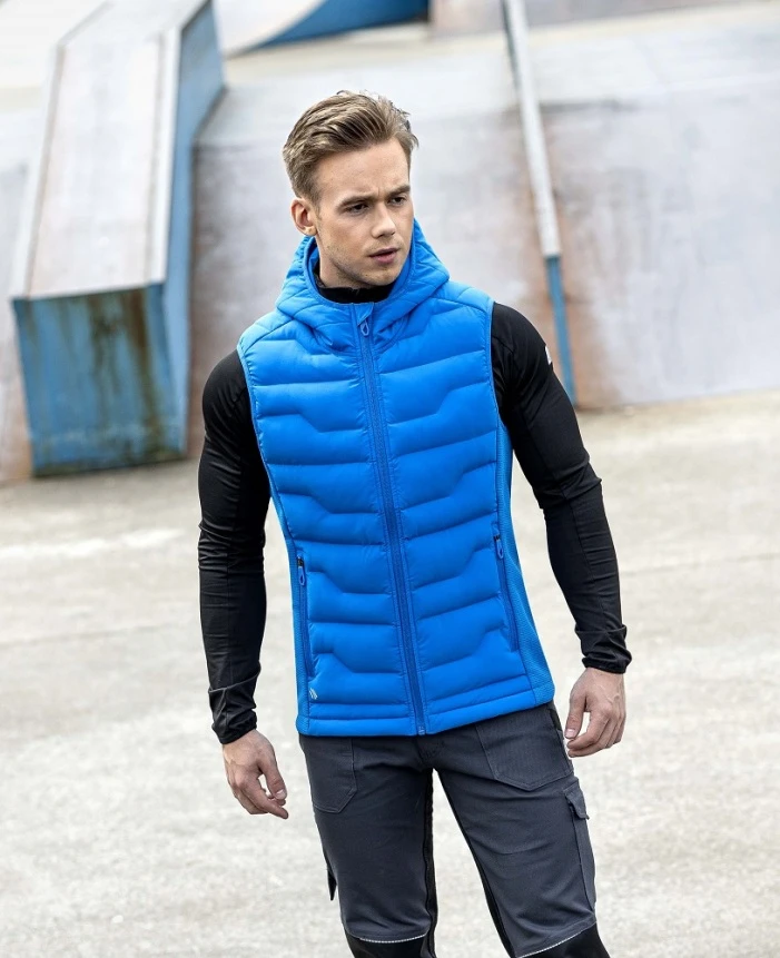 NYPAXX, Vestă de iarnă cu glugă din nylon/spandex, 410 g/mp, umplutură din poliester [3]