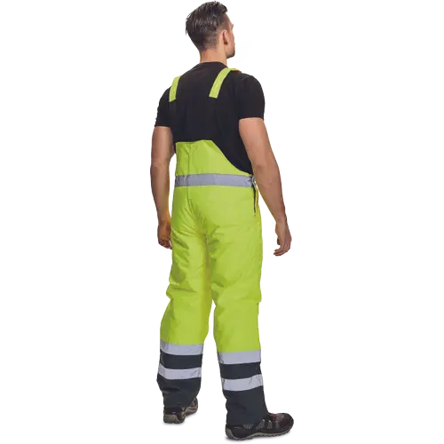 PADSTOW, Pantaloni de iarnă HI-VIS cu pieptar, din poliester Oxford / PU, căptușeală termică [3]