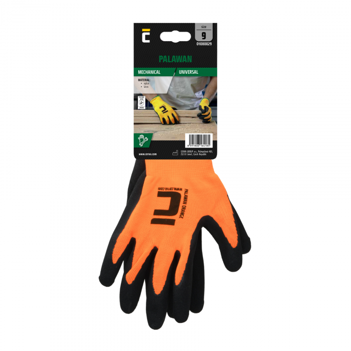 PALAWAN ORANGE, Manusi de protectie din nylon, imersate in latex [2]