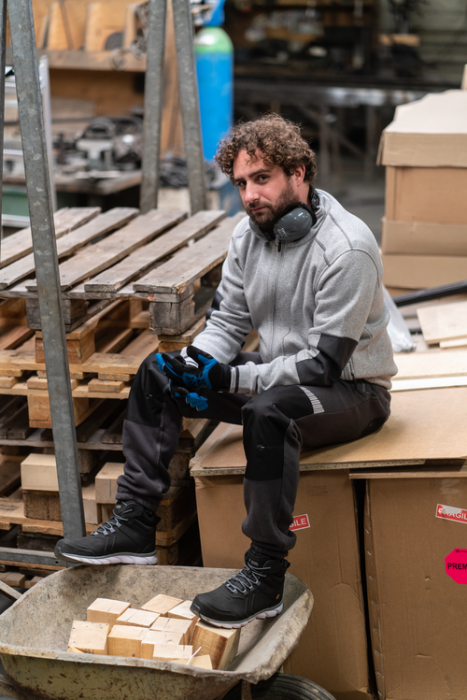 PELONA, Pantaloni din tercot gros, croială sport fit, 300 g/mp [3]