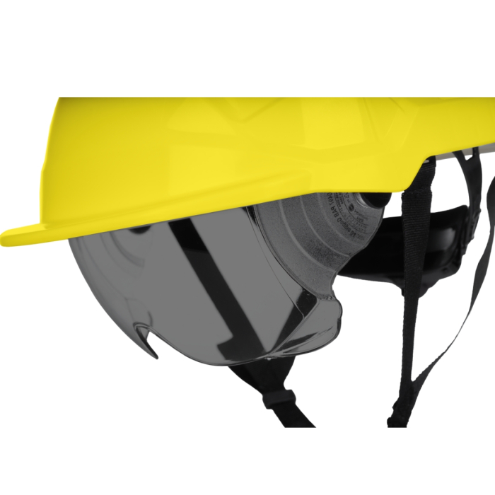 PHOENIX WIND DARK LENS, Cască de protecție ventilată cu ochelari integrați, calotă din ABS, suspensie din polietilenă cu chingi textile (6 puncte), reglare rapidă cu rotiță (Ratchet) [7]