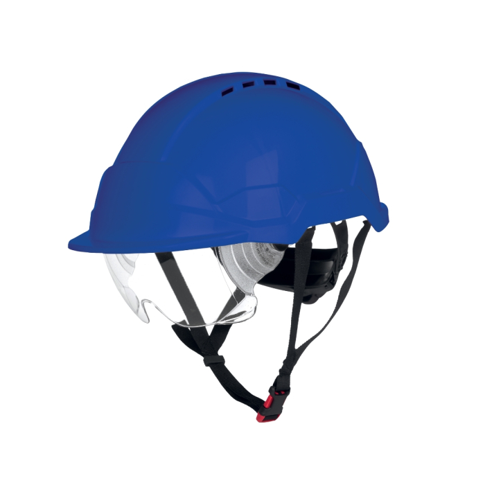 PHOENIX WIND CLEAR LENS, Cască de protecție ventilată cu ochelari integrați, calotă din ABS, suspensie din polietilenă cu chingi textile (6 puncte), reglare rapidă cu rotiță (Ratchet) [5]