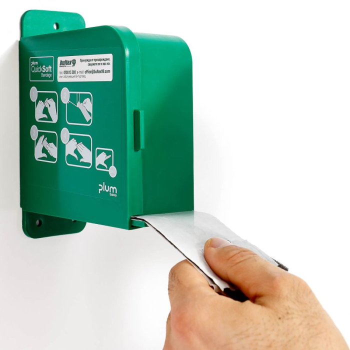 PLUM QUICKSOFT, Dispenser de pansamente cu rolă pentru locuri cu risc de tăieri și abraziuni [2]