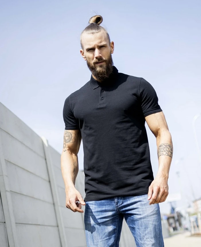 ZIDYN, Tricou polo de lucru din bumbac, 220 g/mp [2]