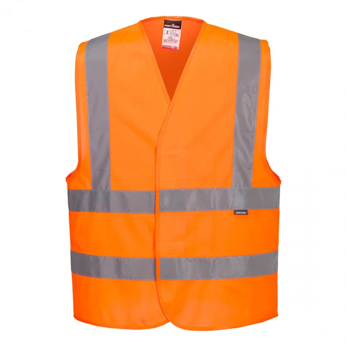 PORTWEST C470, Vestă Hi-Vis Two Band & Brace, 100% poliester tricotat, certificare EN ISO 20471 Clasa 2 [1]