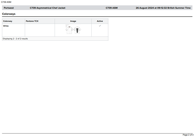 PORTWEST C739, Jachetă de bucătar asimetrică MeshAir PRO, din polibumbac, 190 g/mp [4]