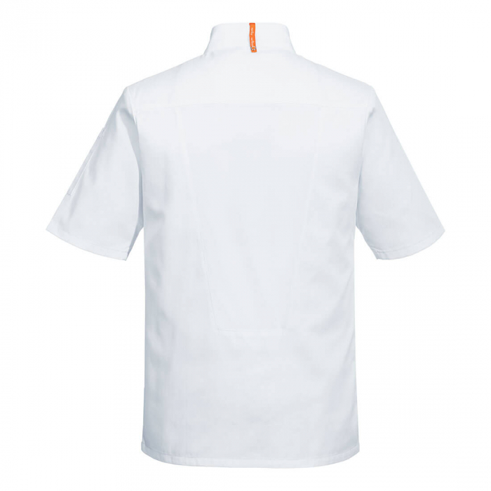 PORTWEST C739, Jachetă de bucătar asimetrică MeshAir PRO, din polibumbac, 190 g/mp [2]