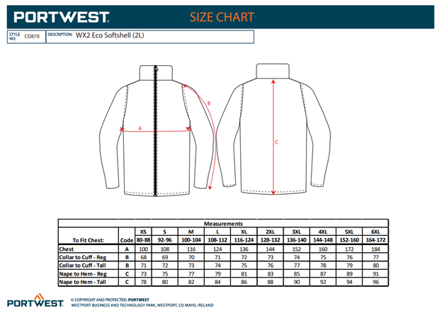 PORTWEST CD870, Jachetă WX2 Eco Softshell (2 straturi), din poliester reciclat, 280 g/mp, căptușeală micro polar fleece [3]