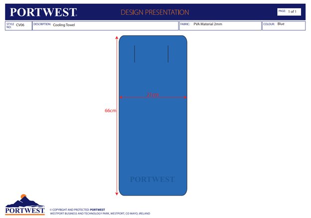 PORTWEST CV06, Prosop răcoritor din material PVA, 210 g/mp [3]