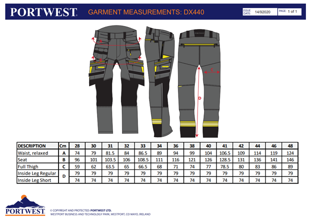 PORTWEST DX4 - 440, Pantaloni de lucru cu buzunare holster detașabile, din poliester și elastan, 270 g/mp [3]