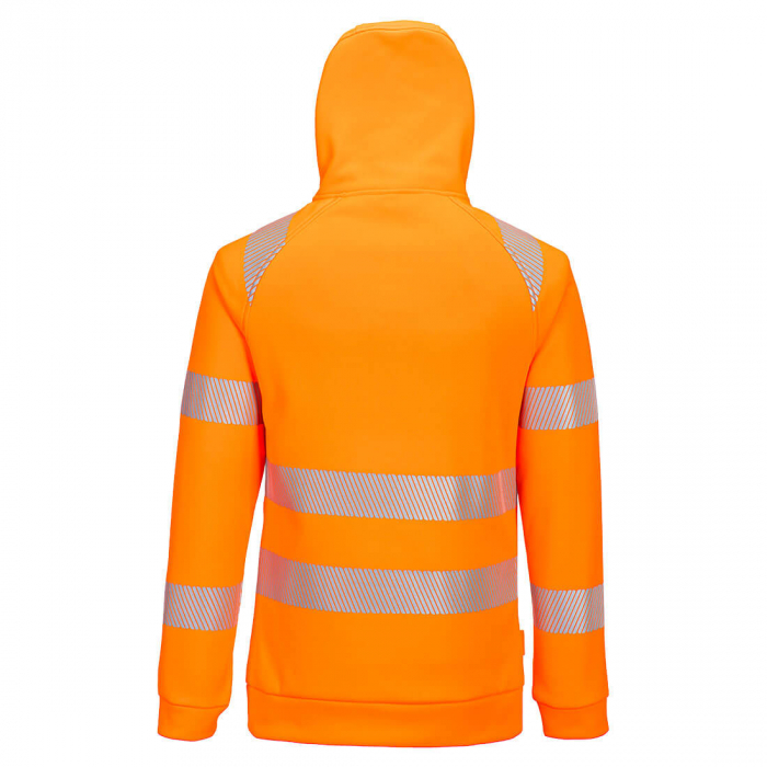PORTWEST DX482, Hanorac HI-VIS cu glugă, fermoar 1/4, din poliester 330 g/mp [2]