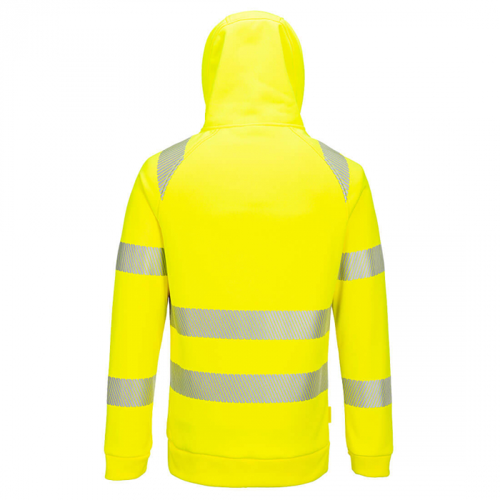 PORTWEST DX482, Hanorac HI-VIS cu glugă, fermoar 1/4, din poliester 330 g/mp [5]