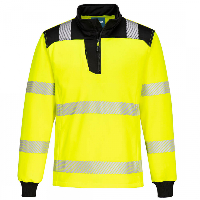 PORTWEST PW326, Hanorac Hi-Vis PW3 1/4 Zip, din poliester și bumbac, 300 g/mp [4]