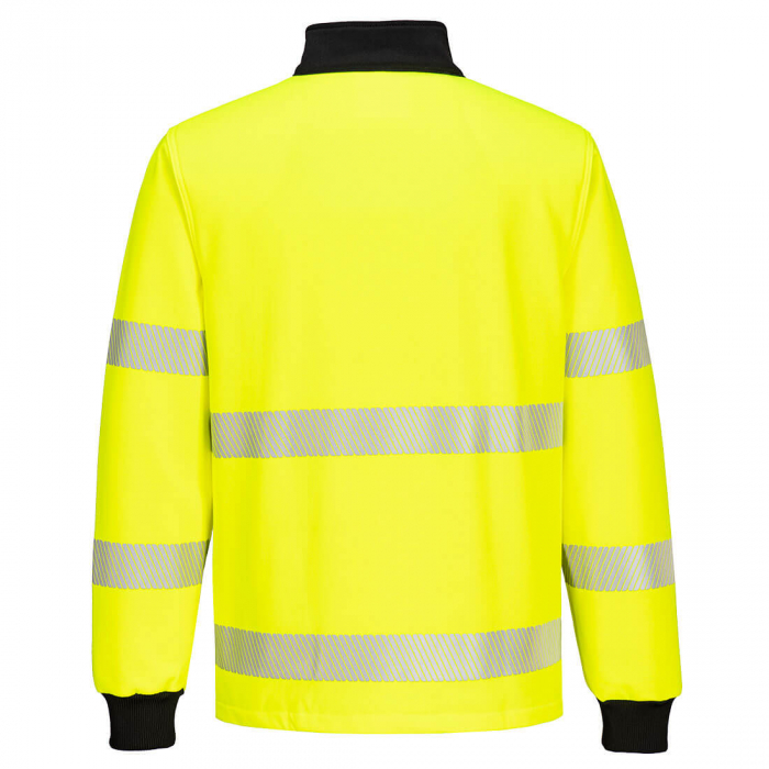 PORTWEST PW326, Hanorac Hi-Vis PW3 1/4 Zip, din poliester și bumbac, 300 g/mp [5]