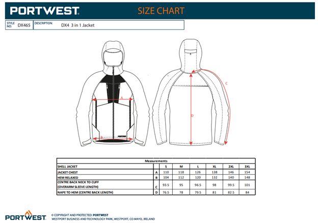 PORTWEST, Jachetă DX4 3-în-1 cu strat interior detașabil, din poliester stretch, 150D, 160 g/mp, căptușeală termică 260 g/mp [3]