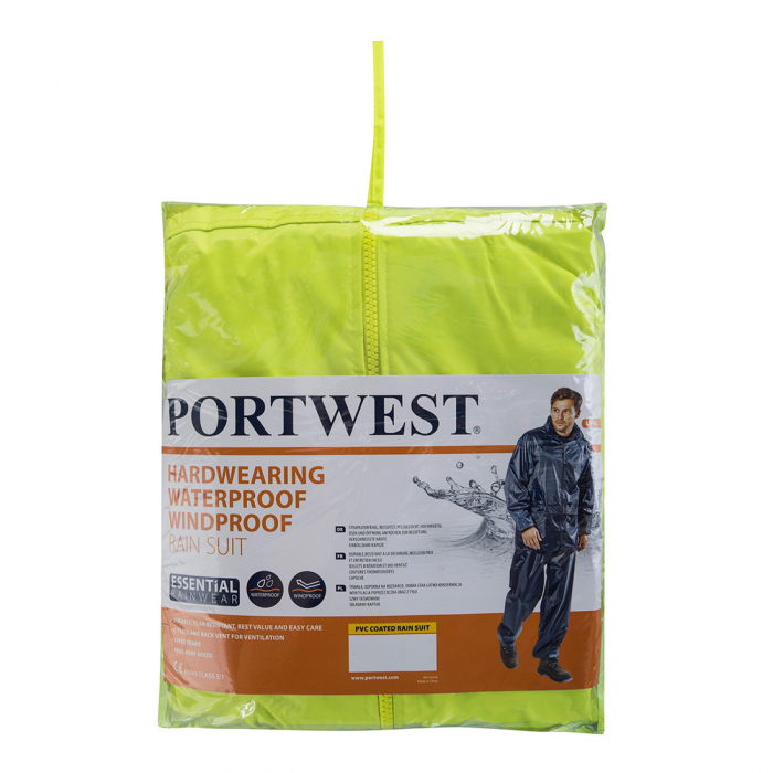 PORTWEST L440, Costum de ploaie Essentials din poliester cu strat PVC, 190 g/mp [2]