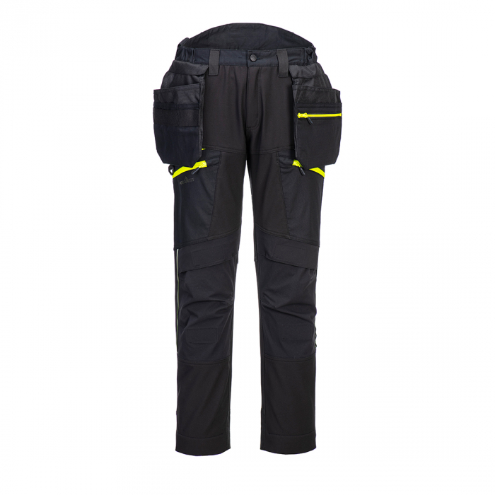 PORTWEST, Pantaloni cu pieptar Softshell DX4 cu buzunare Holster detașabile, din poliester, 315 g/mp [1]