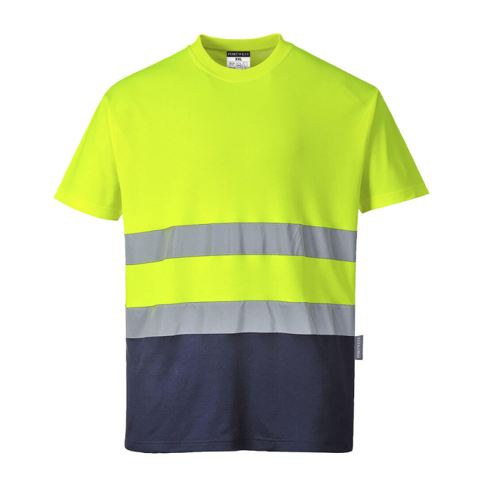 PORTWEST S173, Tricou bicolor Cotton Comfort cu mâneci scurte, din bumbac și poliester, 175 g/mp [1]