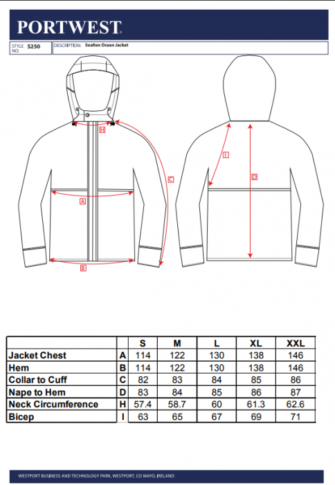 PORTWEST S250, Jachetă Sealtex™ Ocean din PVC și PU, 310 g/mp [3]