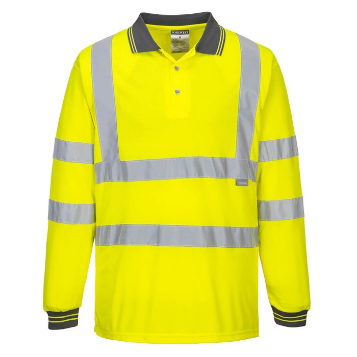 PORTWEST S277, Tricou polo HiVis cu mâneci lungi, din poliester, 175 g/mp [4]