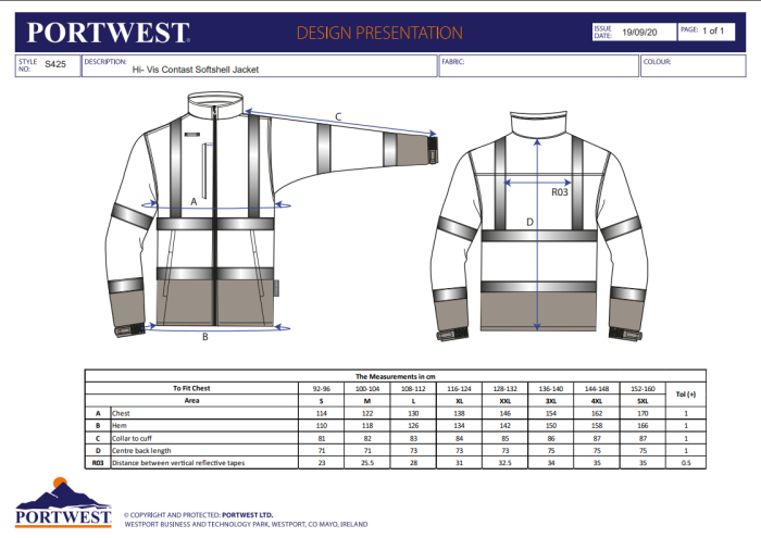 PORTWEST S425, Jachetă softshell cu glugă din poliester și elastan, 310 g/mp, căptușeală polar [3]