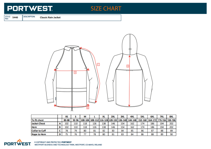 PORTWEST S440, Jachetă cu glugă încorporată, din poliester cu strat PVC, 210 g/mp [2]
