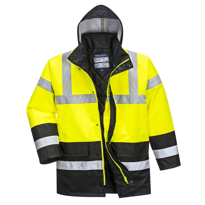 PORTWEST S466, Jachetă HI-VIS cu glugă încorporată, din poliester 300D Oxford 190 g/mp, căptușeală matlasată 230 g/mp [6]