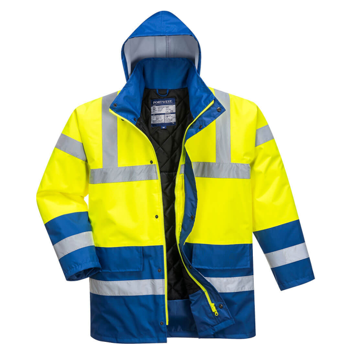 PORTWEST S466, Jachetă HI-VIS cu glugă încorporată, din poliester 300D Oxford 190 g/mp, căptușeală matlasată 230 g/mp [3]