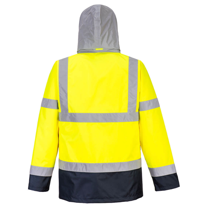 PORTWEST S471, Jachetă HI-VIS 4-in-1, din poliester 300D, 190 g/mp, căptușeală 60 g/mp, vestă interioară 200 g/mp [5]