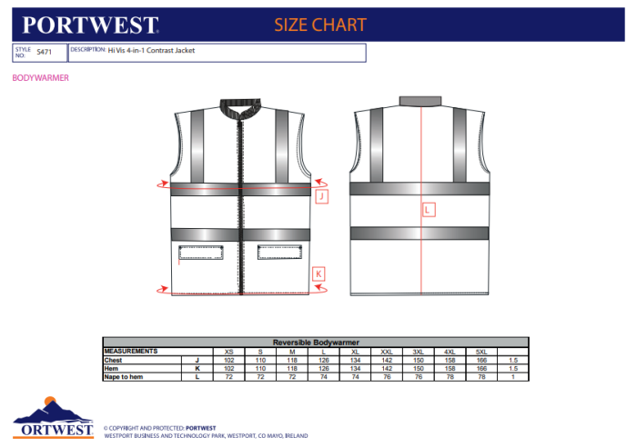 PORTWEST S471, Jachetă HI-VIS 4-in-1, din poliester 300D, 190 g/mp, căptușeală 60 g/mp, vestă interioară 200 g/mp [3]